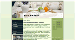 Desktop Screenshot of hotel-muehle-sittensen.de