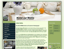 Tablet Screenshot of hotel-muehle-sittensen.de